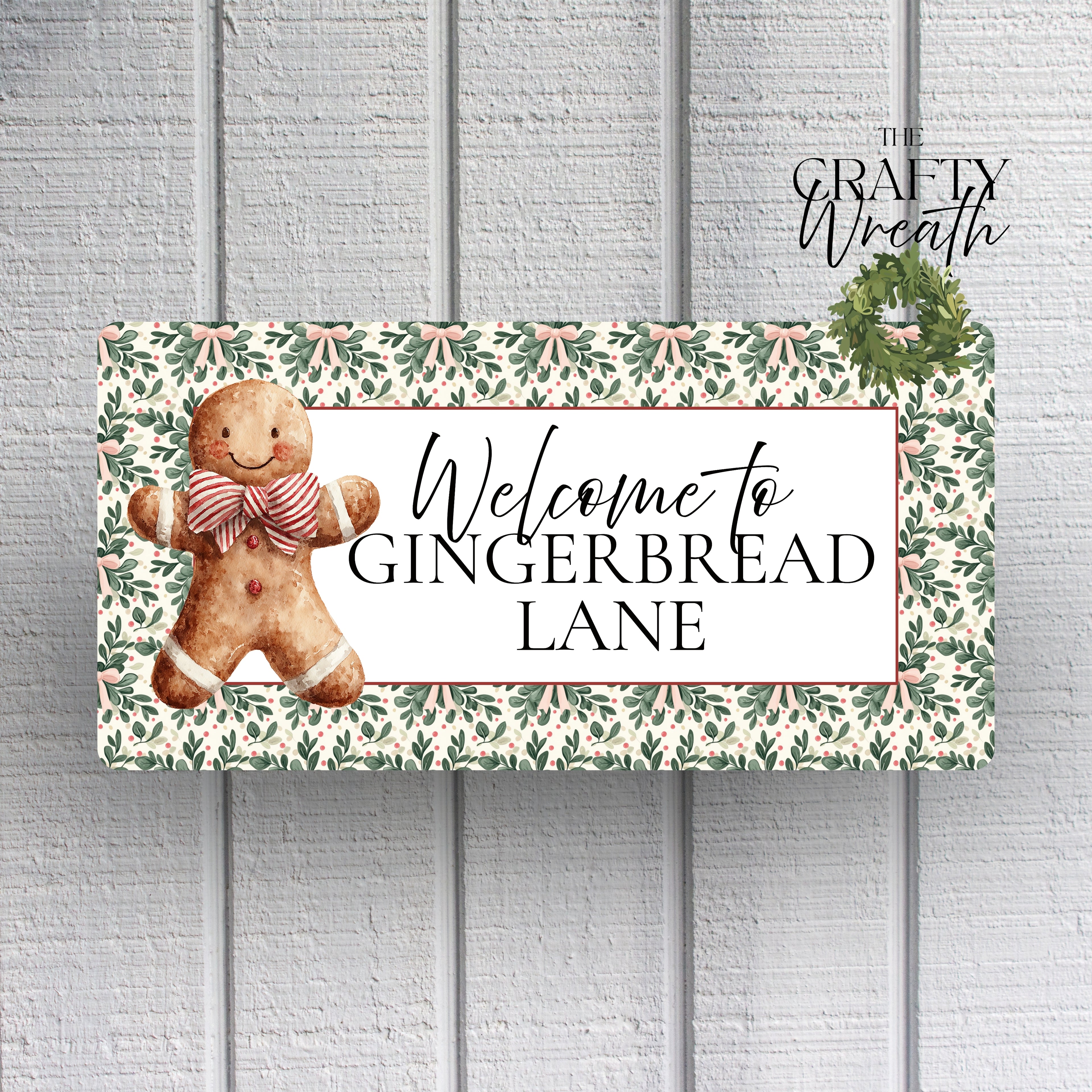 Gingerbread Lane | Wreath Sign