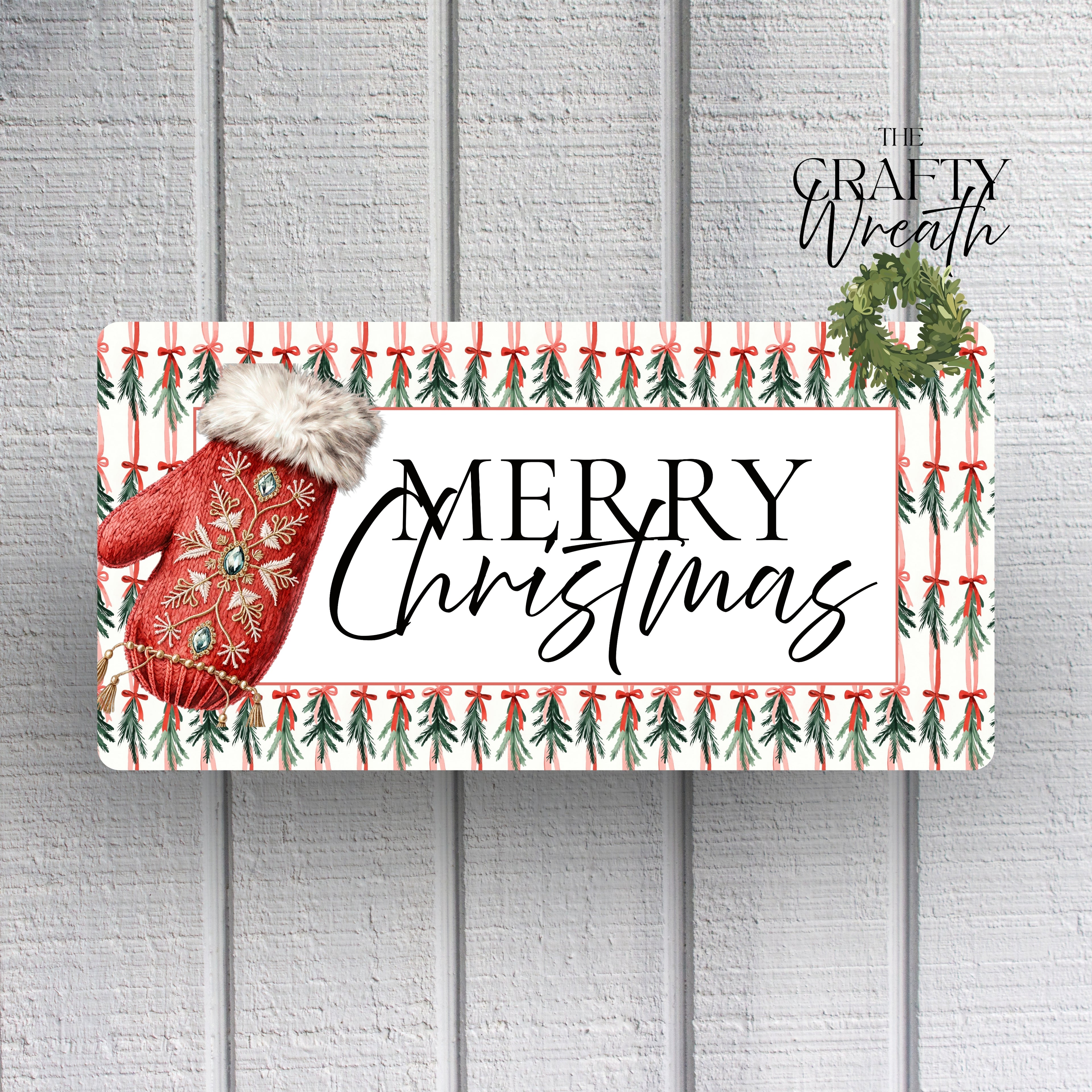 Mitten Mistletoe | Wreath Sign