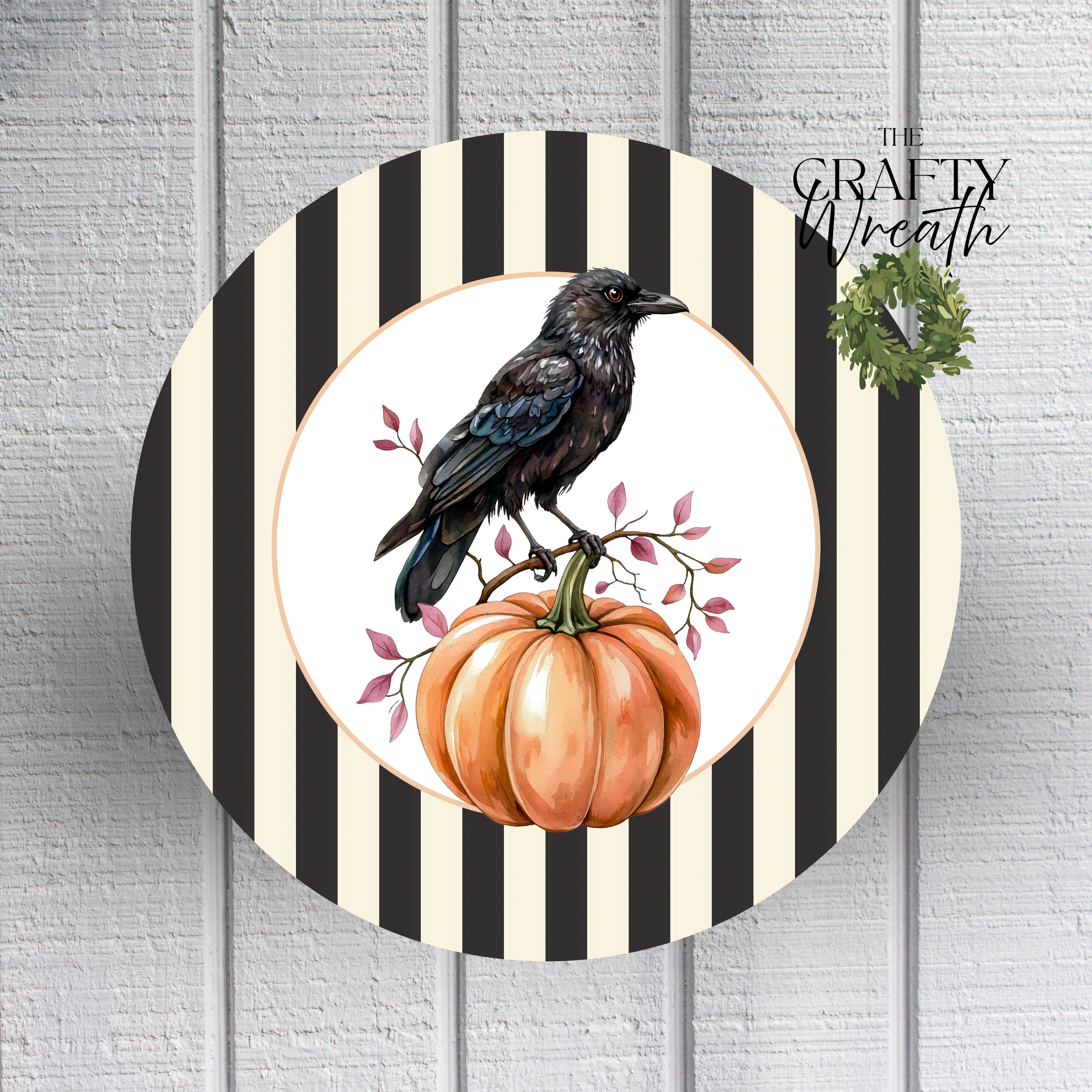Raven Pumpkin | Wreath Sign