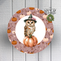 Pumpkin Owl | Wreath Sign