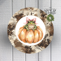 Pumpkin Frog | Wreath Sign