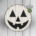 Jack-O-Lantern Face White | Wreath Sign