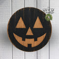 Jack-O-Lantern Face Black Orange | Wreath Sign
