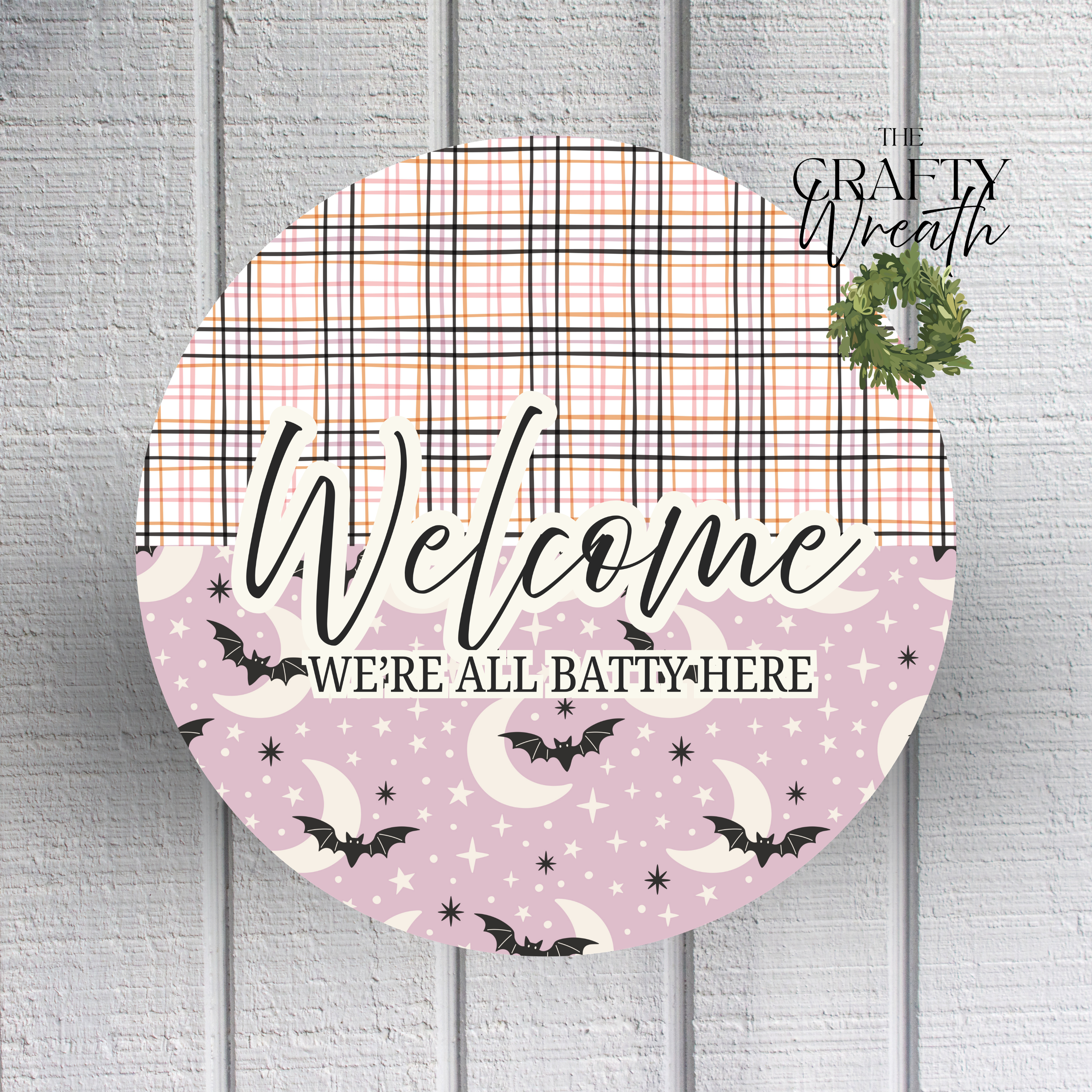 Batty Home | Wreath Sign