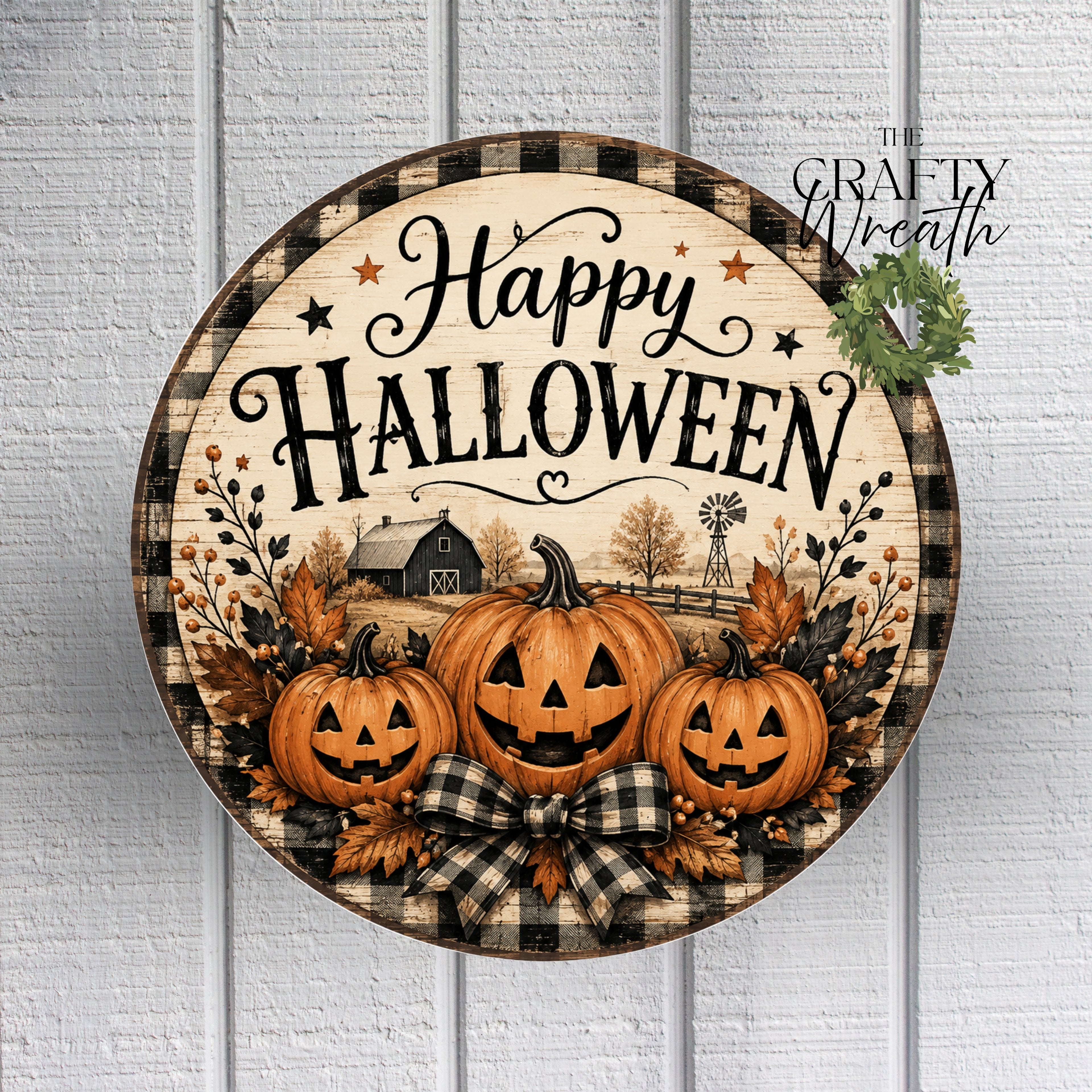 Jack-O-Lantern Halloween | Wreath Sign