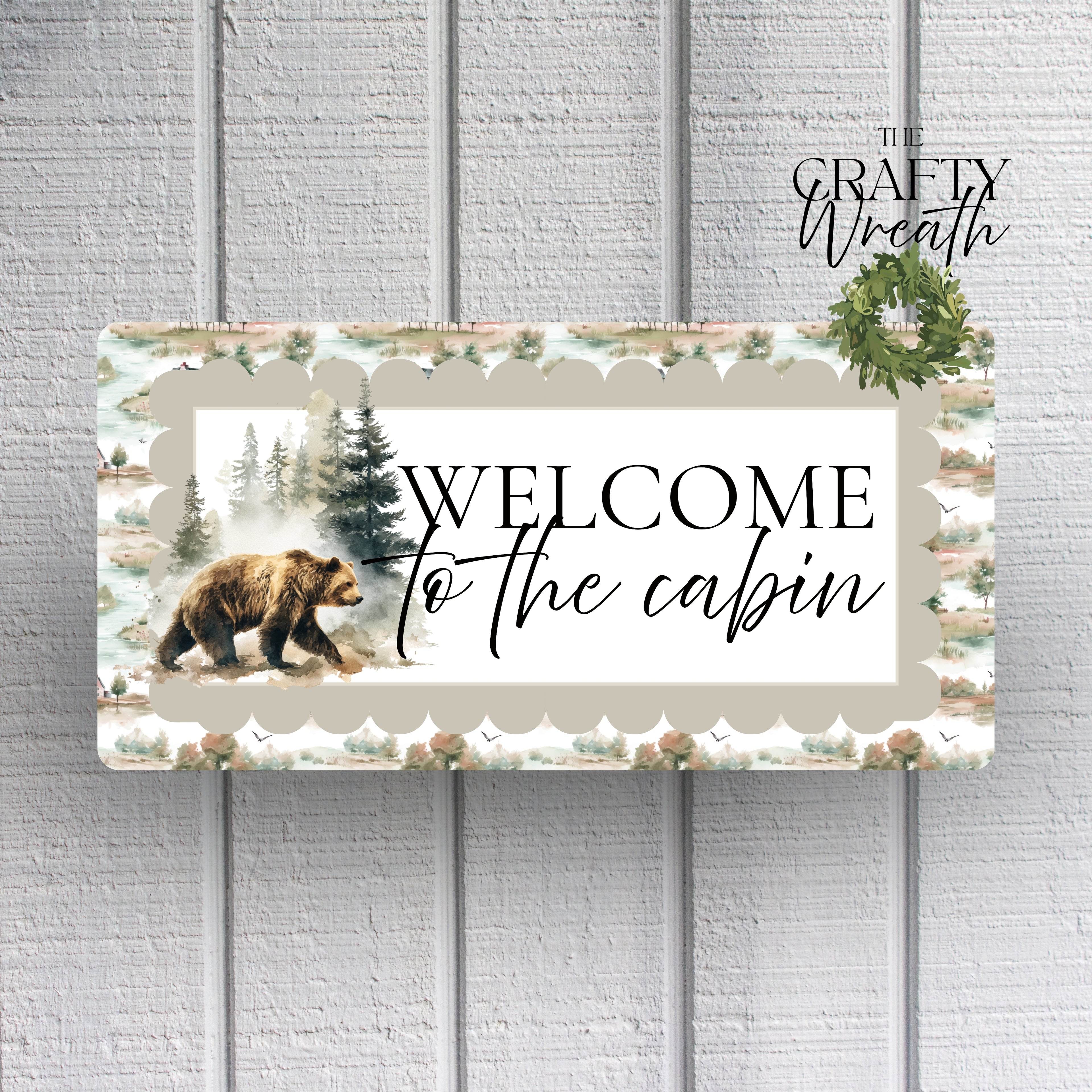 Bear Cabin | Wreath Sign