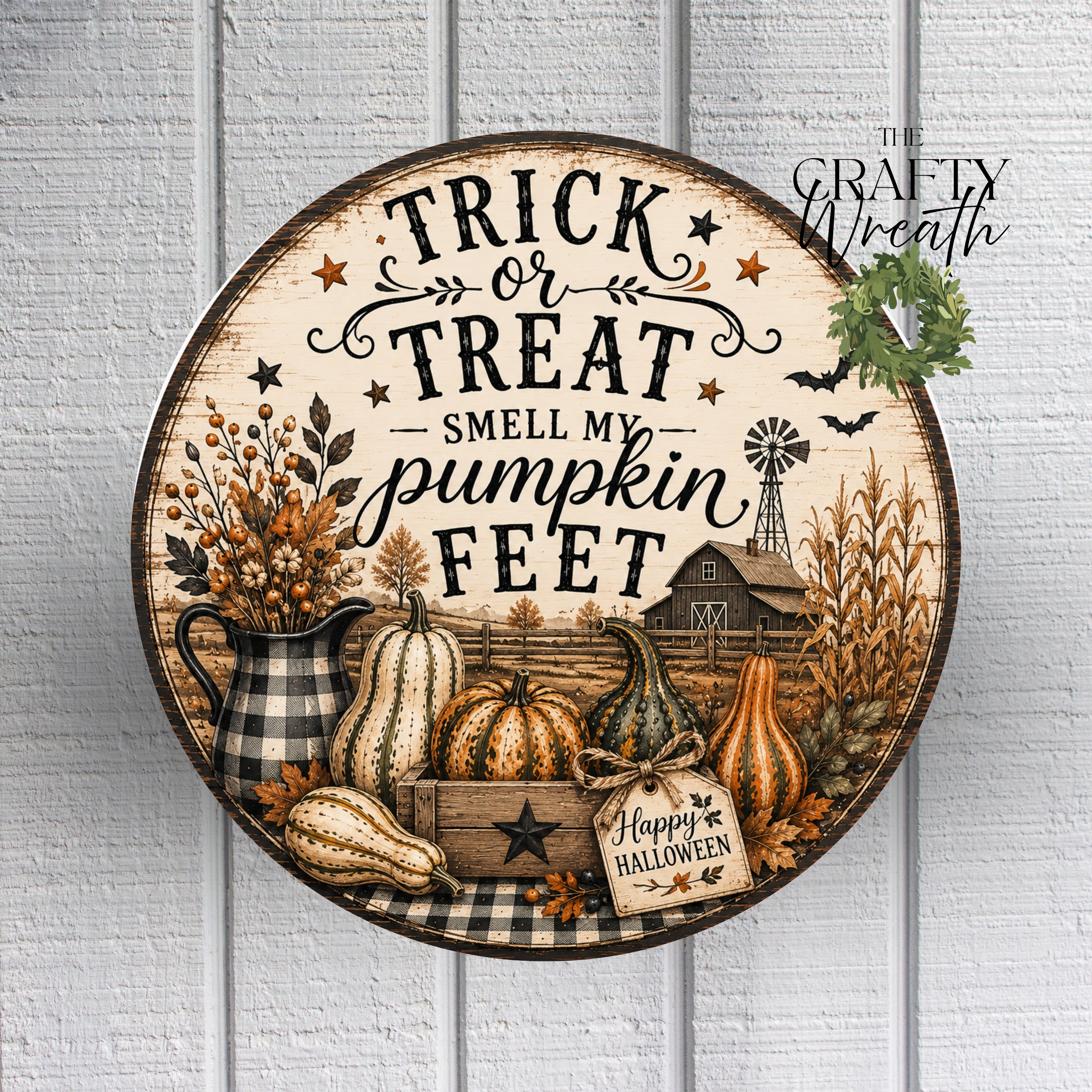 Pumpkin Feet | Wreath Sign