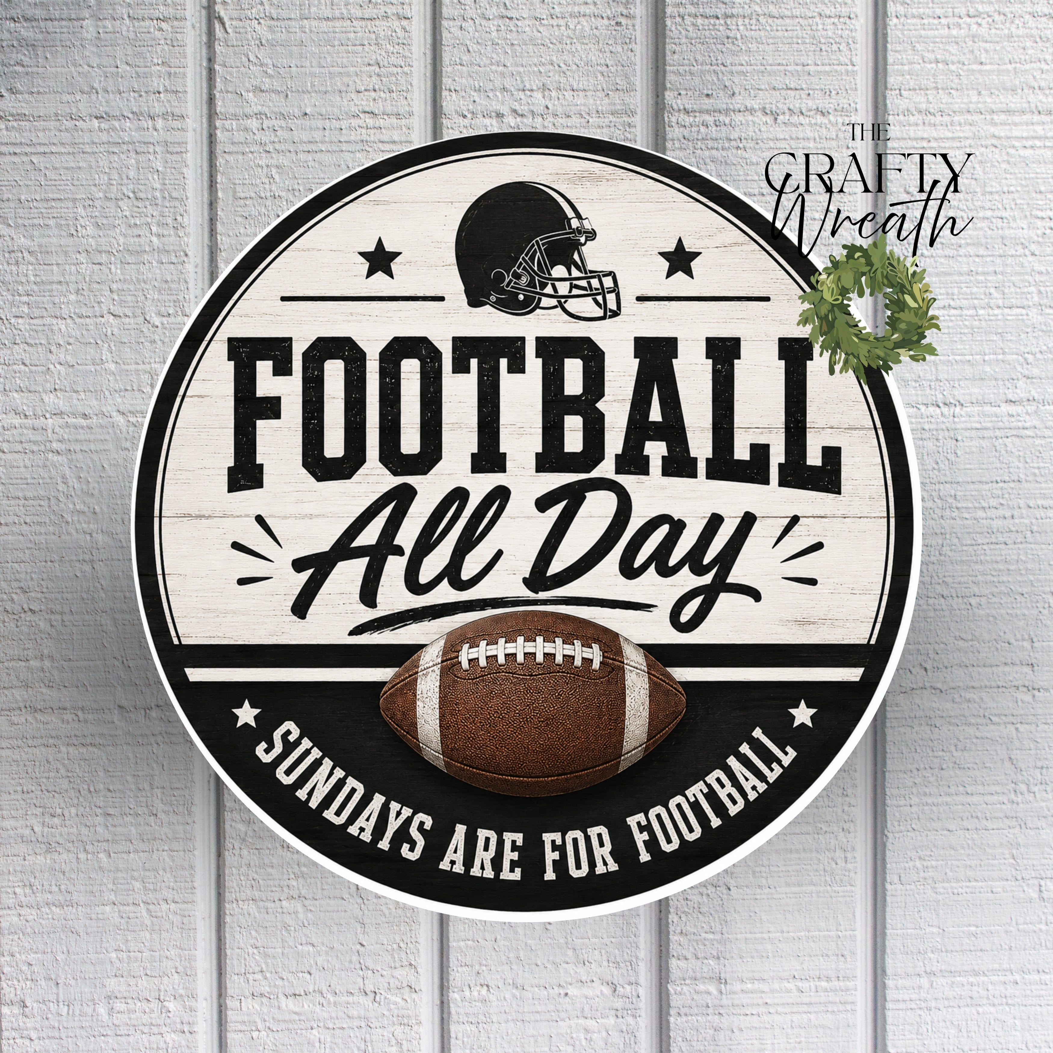 Football All Day | Wreath Sign