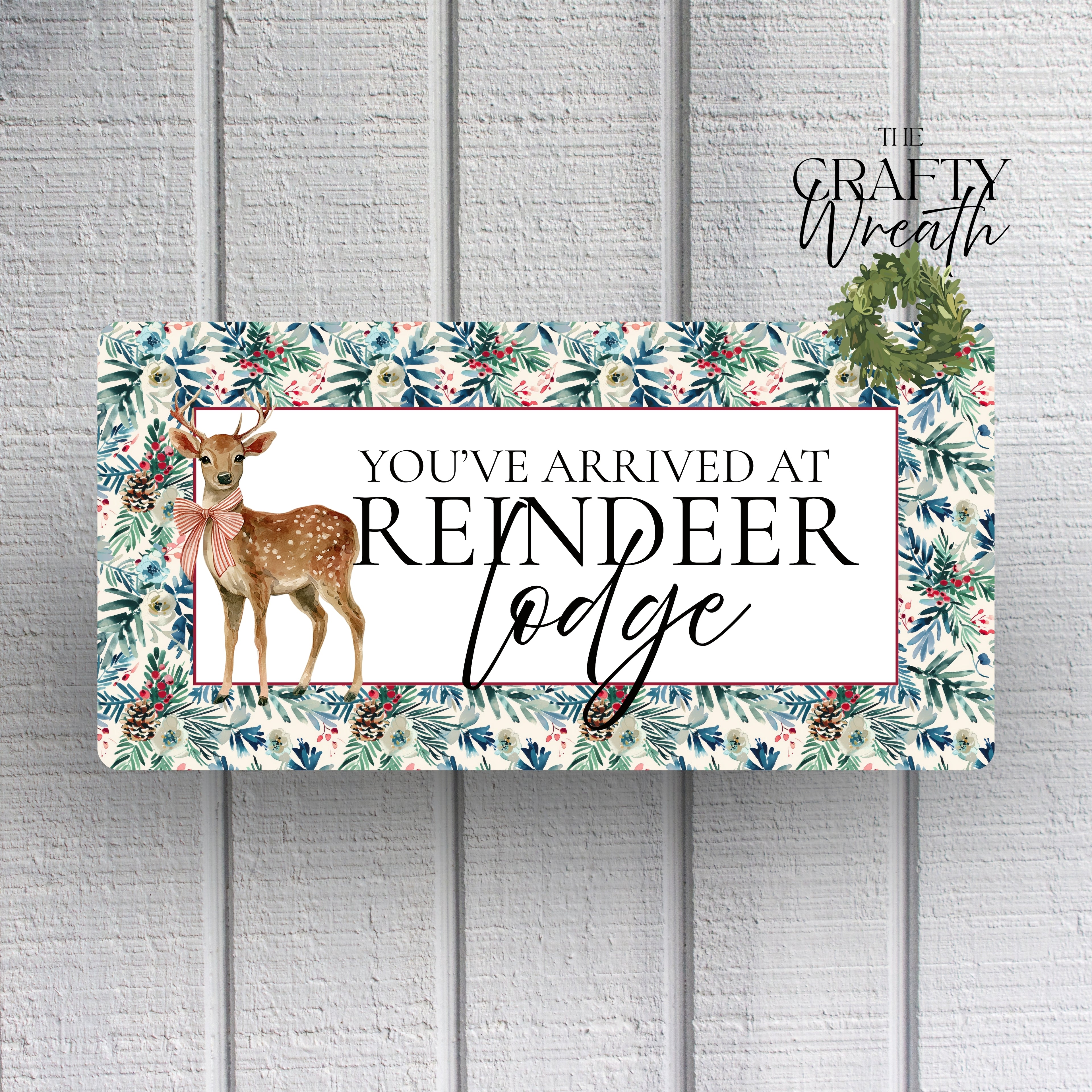 Reindeer Lodge | Wreath Sign