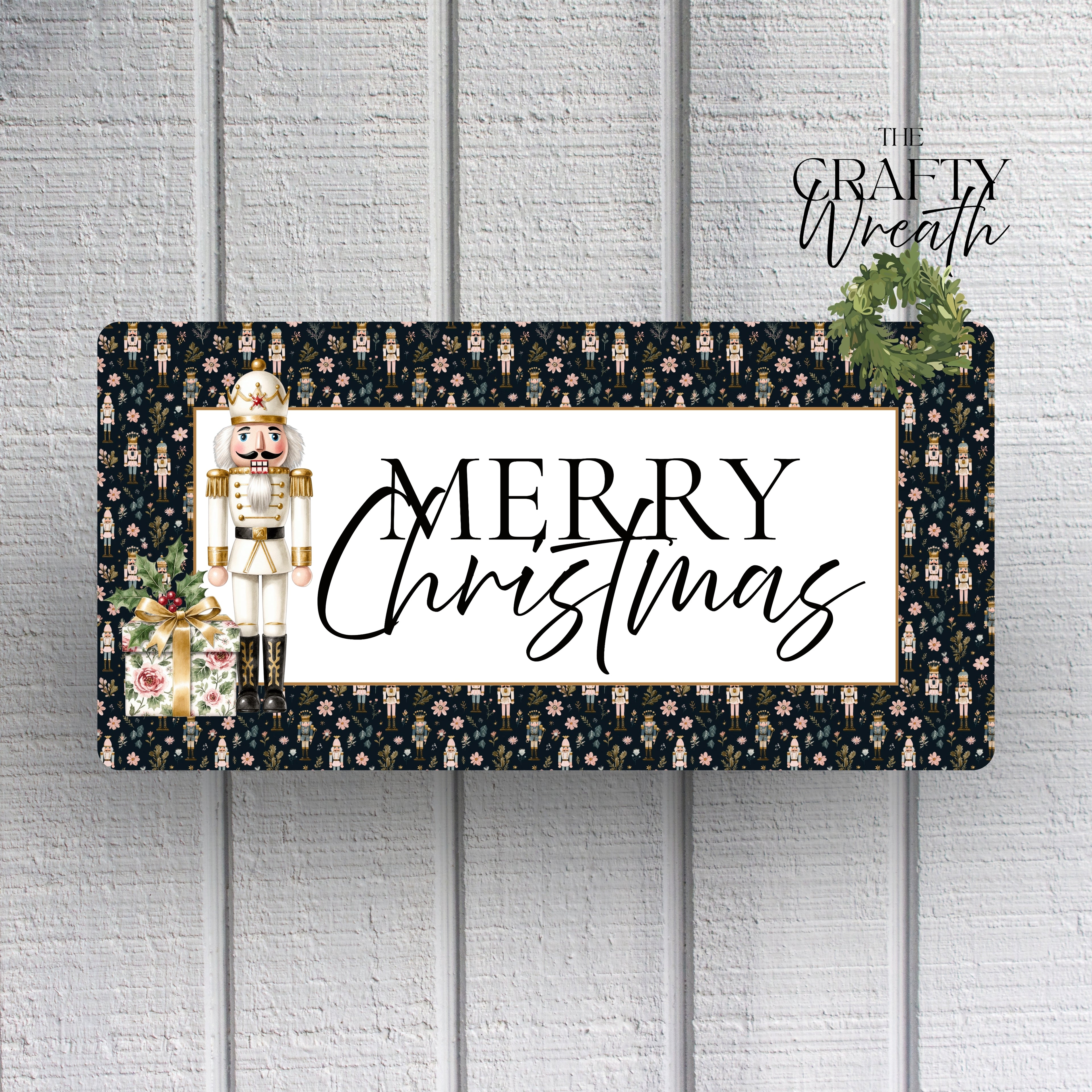 Christmas Nutcracker | Wreath Sign