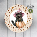 Autumn Cat | Wreath Sign