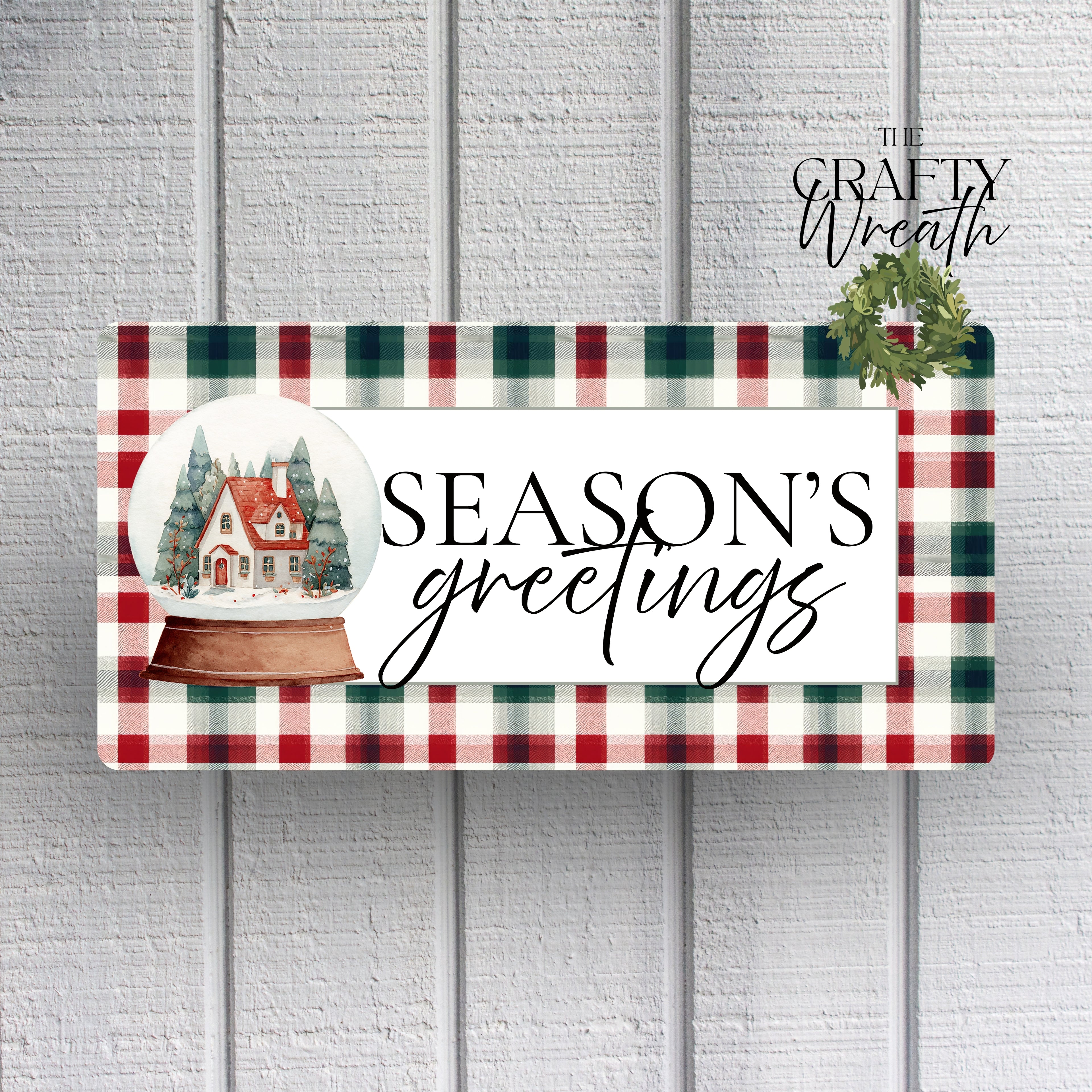 Snow Globe Greetings | Wreath Sign