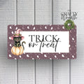 Trick or Treat Black Cat | Wreath Sign