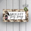 Fright This Way Skeleton Vulture | Wreath Sign