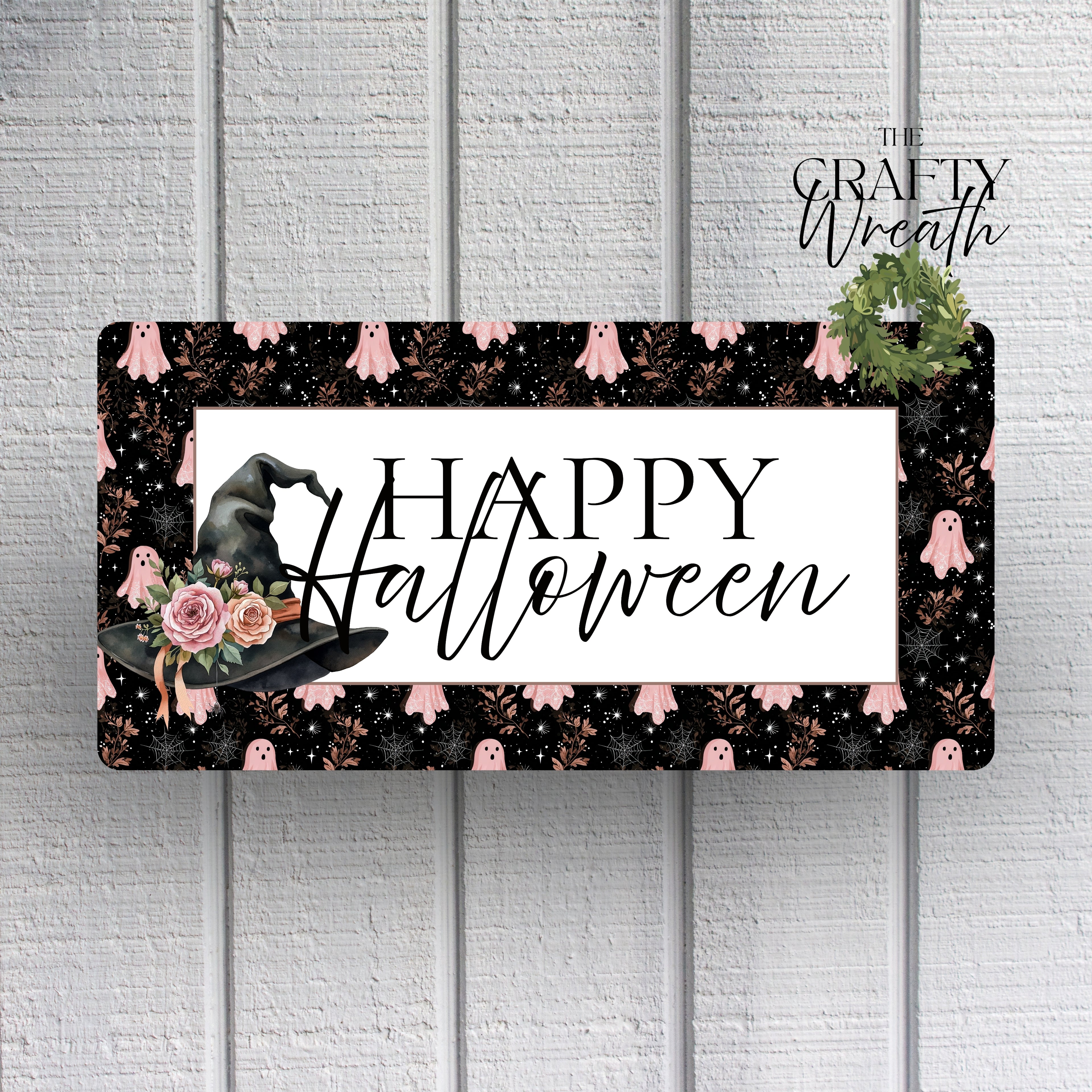 Happy Halloween Witch Hat | Wreath Sign