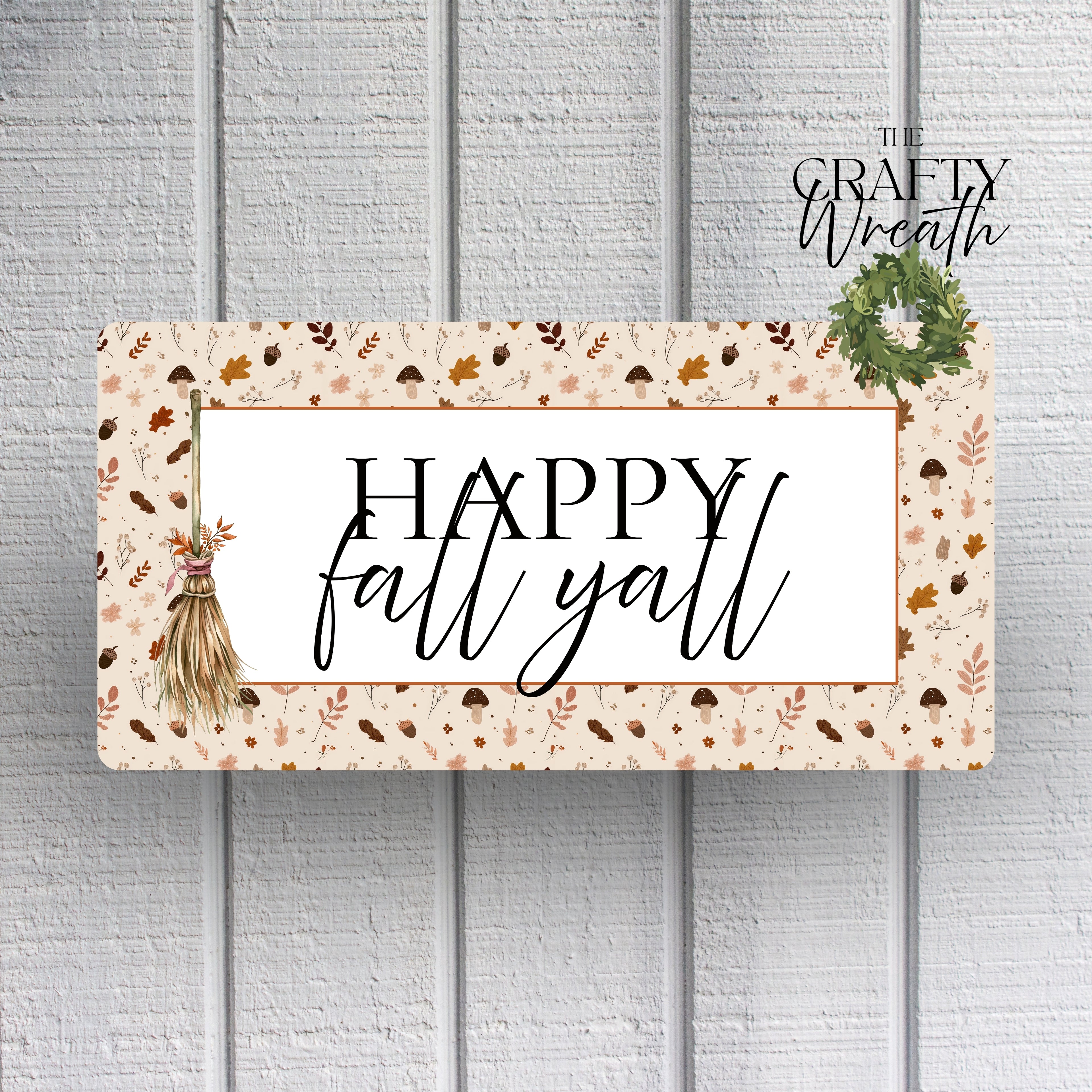 Happy Fall Y’all Broomstick | Wreath Sign