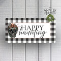 Happy Haunting Spider Skull | Wreath Sign